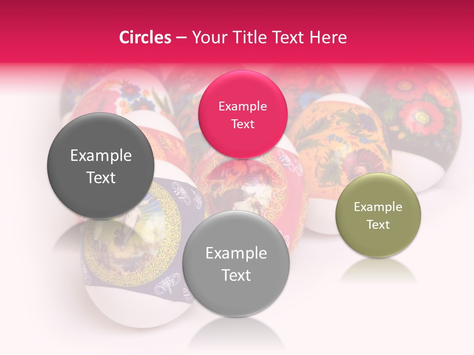 Red Eastertide Chicken PowerPoint Template