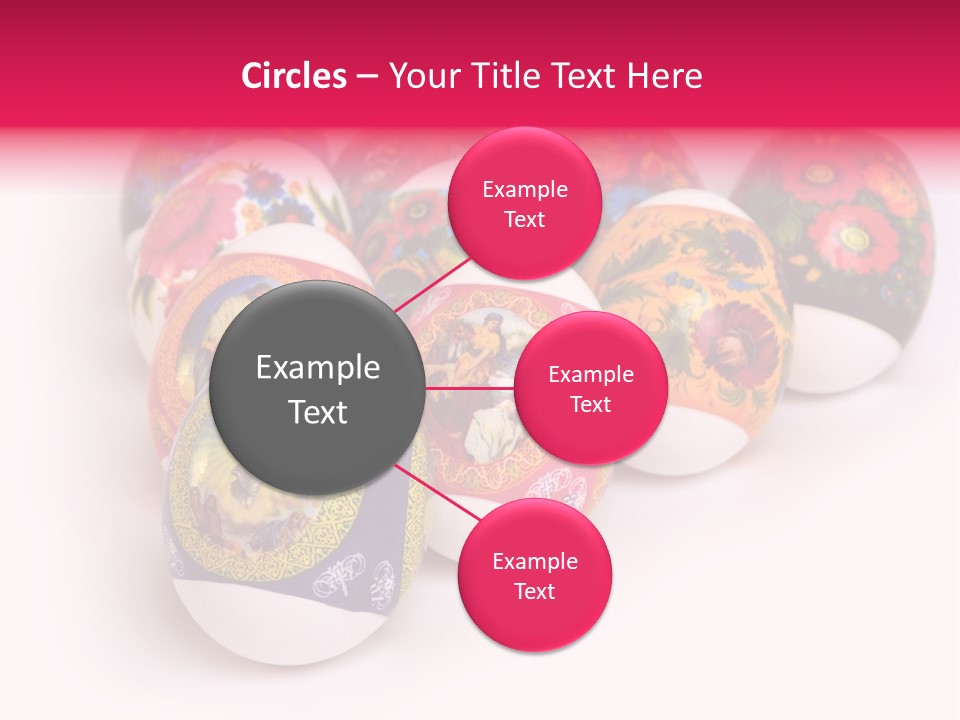 Red Eastertide Chicken PowerPoint Template