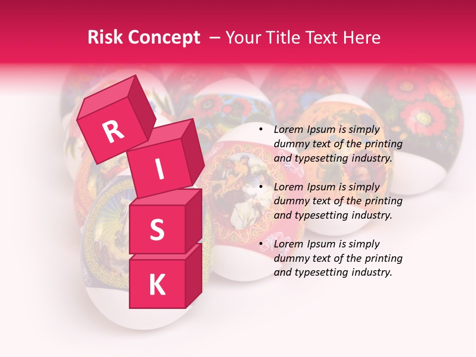Red Eastertide Chicken PowerPoint Template