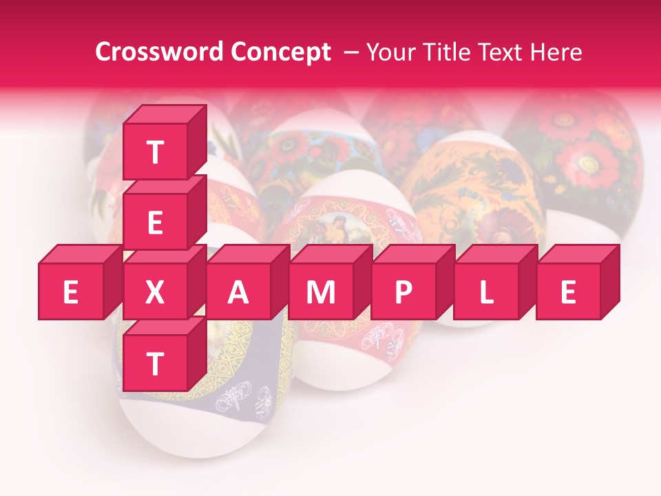 Red Eastertide Chicken PowerPoint Template