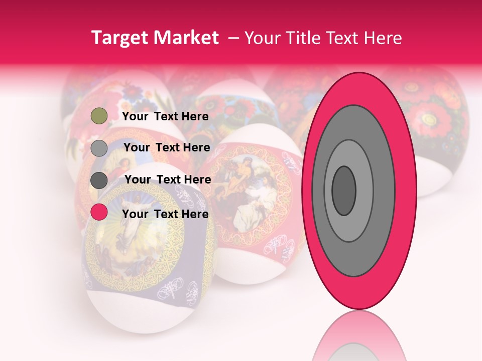 Red Eastertide Chicken PowerPoint Template
