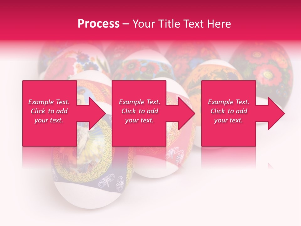 Red Eastertide Chicken PowerPoint Template
