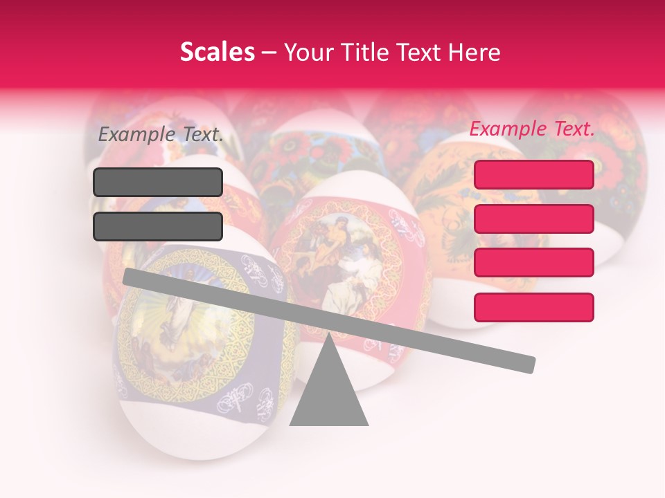 Red Eastertide Chicken PowerPoint Template
