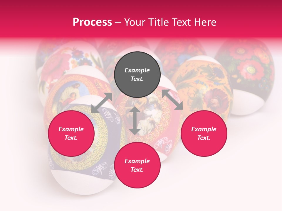 Red Eastertide Chicken PowerPoint Template