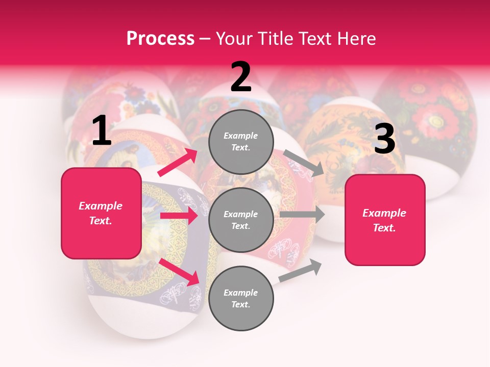 Red Eastertide Chicken PowerPoint Template