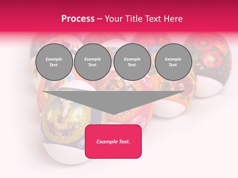 Red Eastertide Chicken PowerPoint Template
