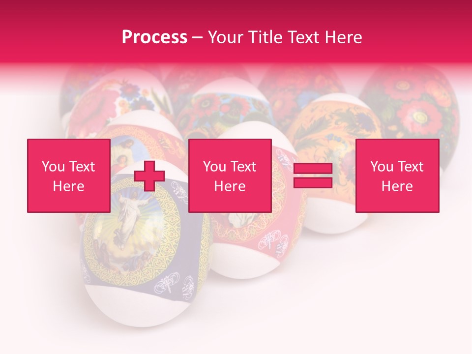 Red Eastertide Chicken PowerPoint Template