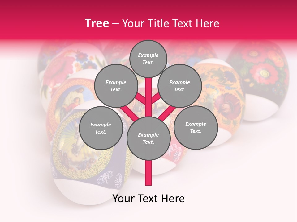 Red Eastertide Chicken PowerPoint Template