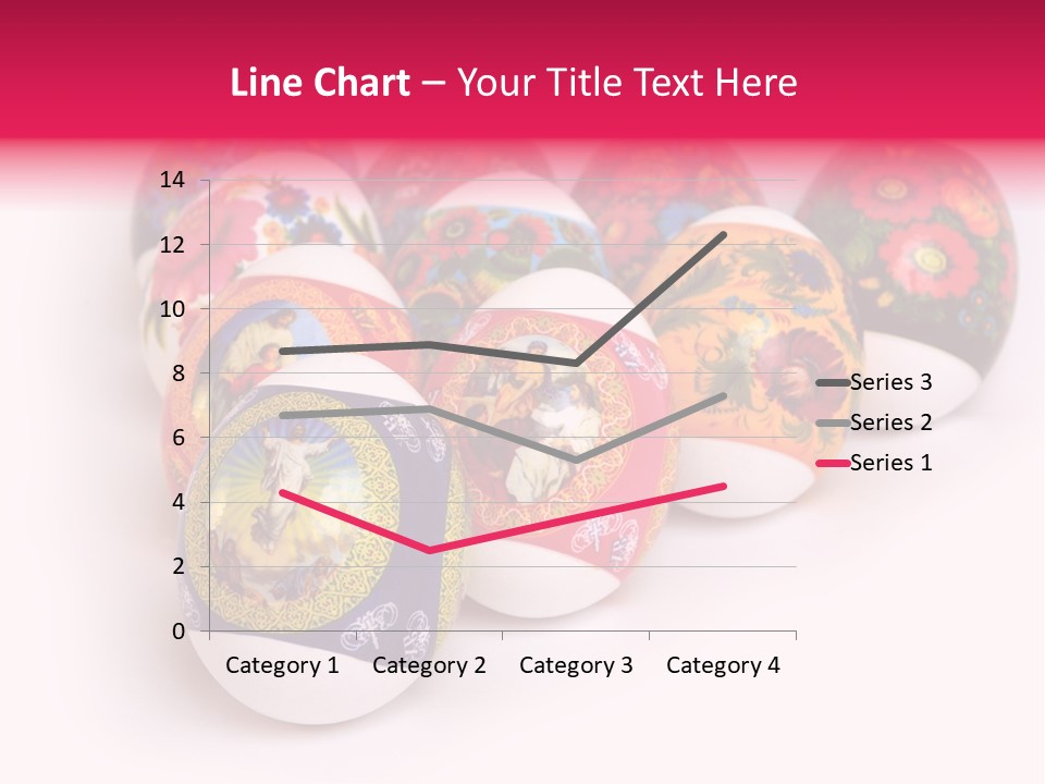 Red Eastertide Chicken PowerPoint Template