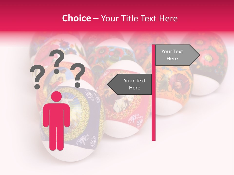 Red Eastertide Chicken PowerPoint Template