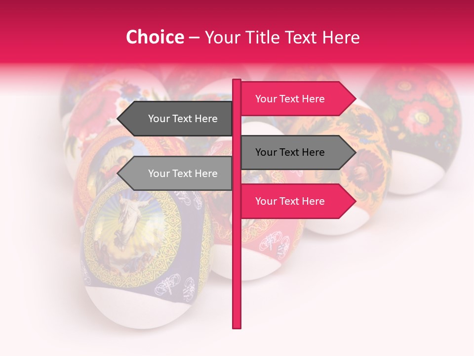 Red Eastertide Chicken PowerPoint Template