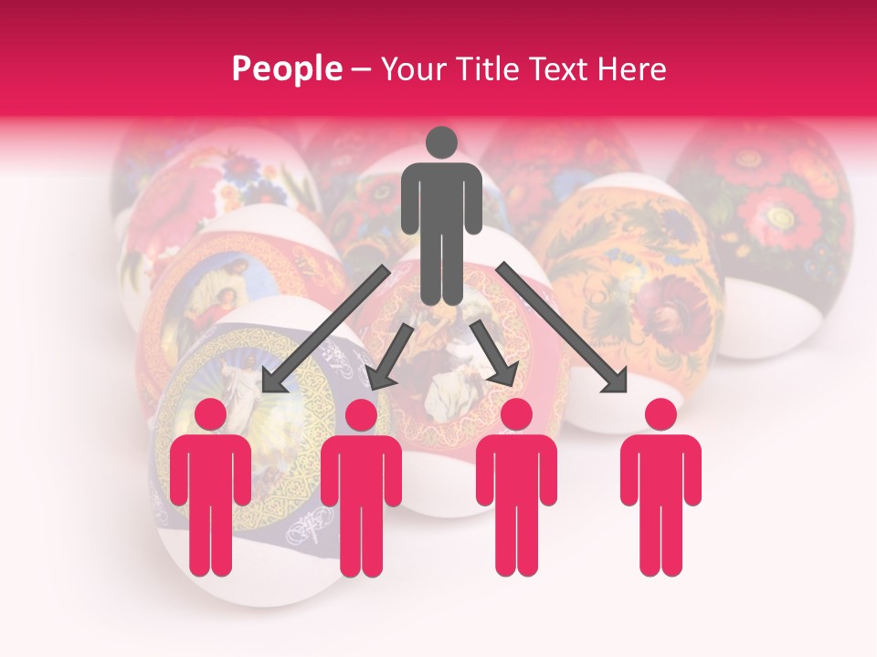 Red Eastertide Chicken PowerPoint Template