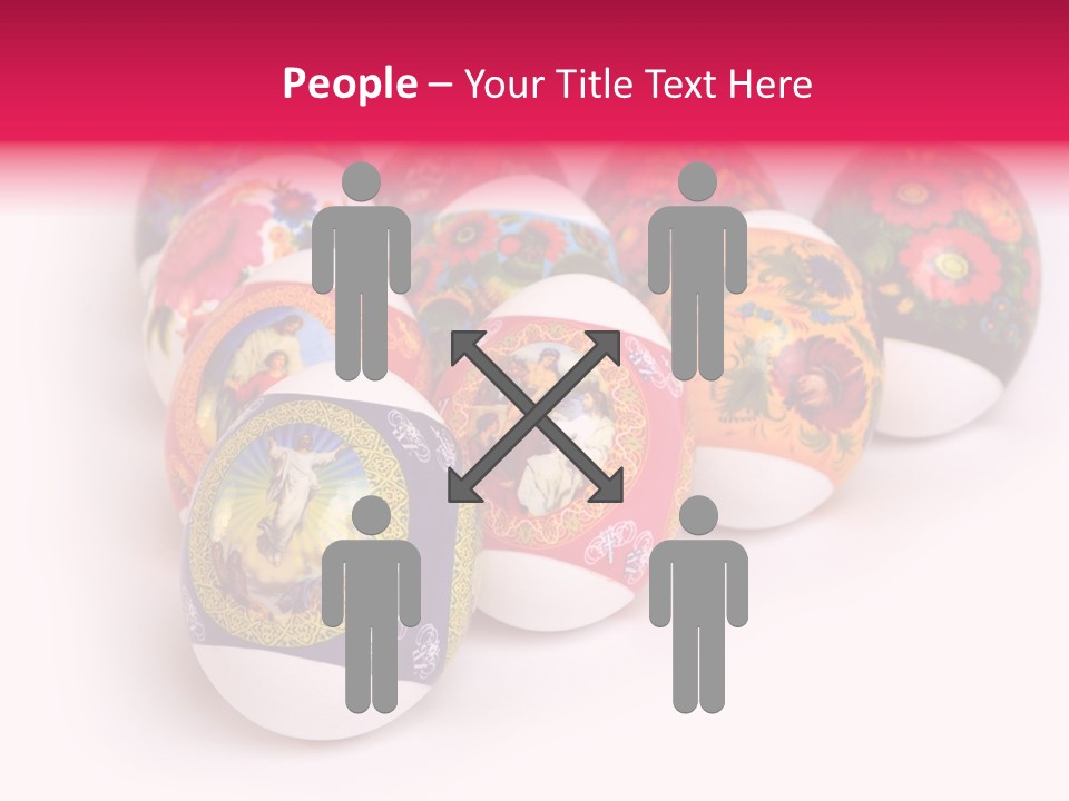Red Eastertide Chicken PowerPoint Template