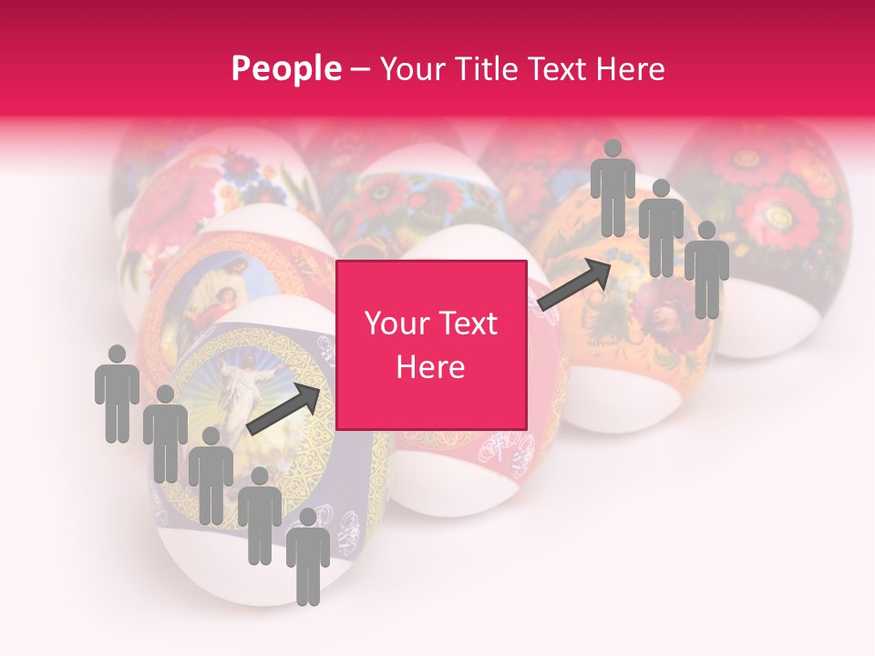 Red Eastertide Chicken PowerPoint Template