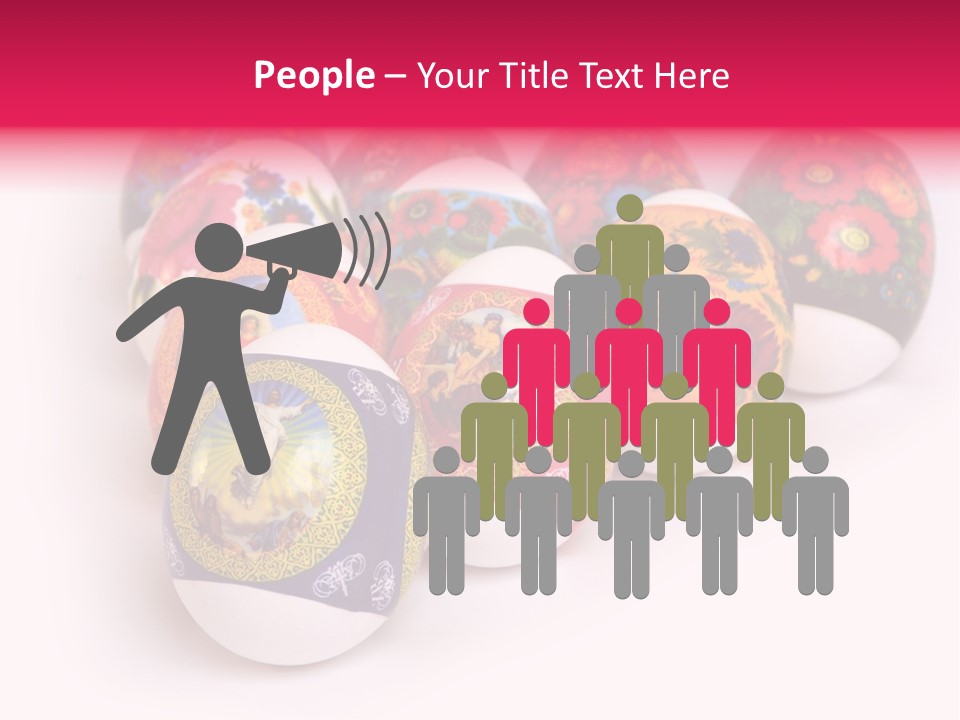 Red Eastertide Chicken PowerPoint Template