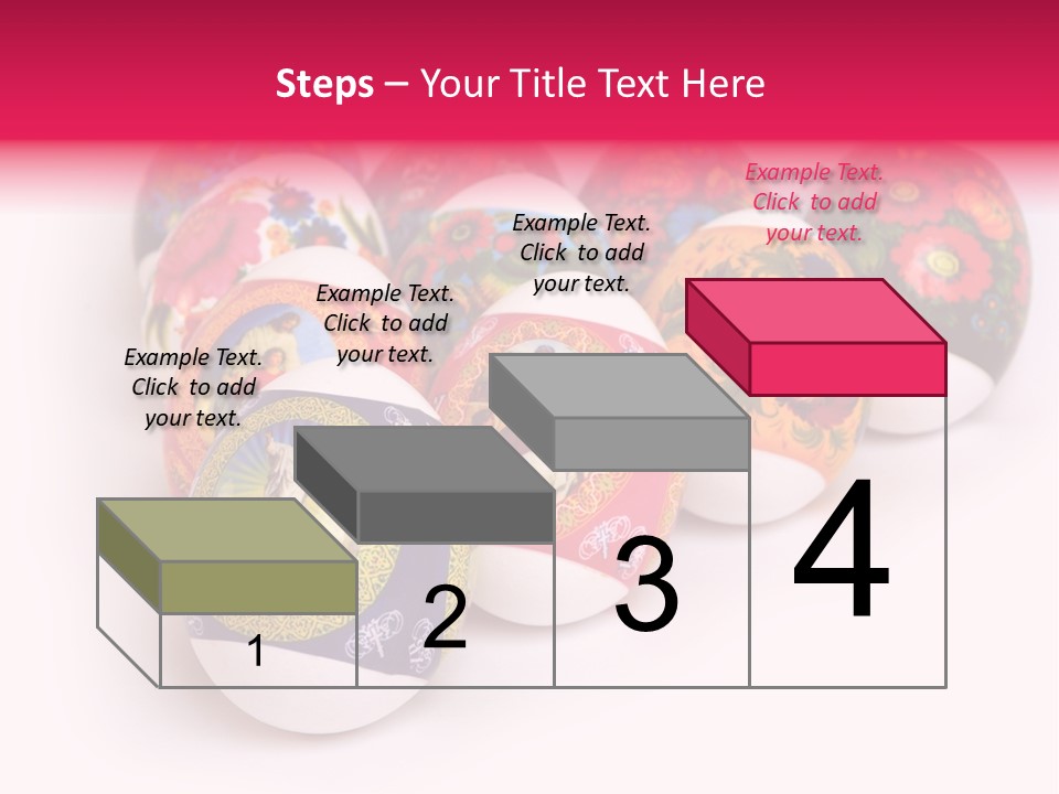 Red Eastertide Chicken PowerPoint Template