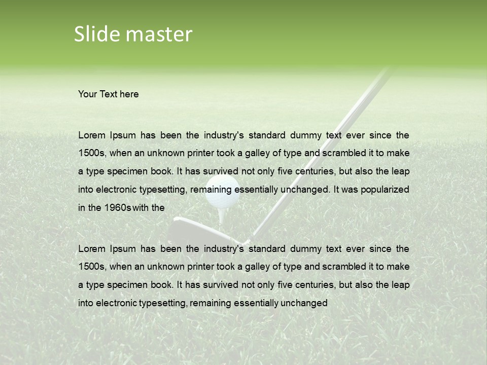 Grass Tee Green PowerPoint Template