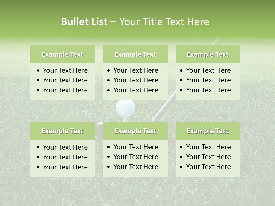 Grass Tee Green PowerPoint Template