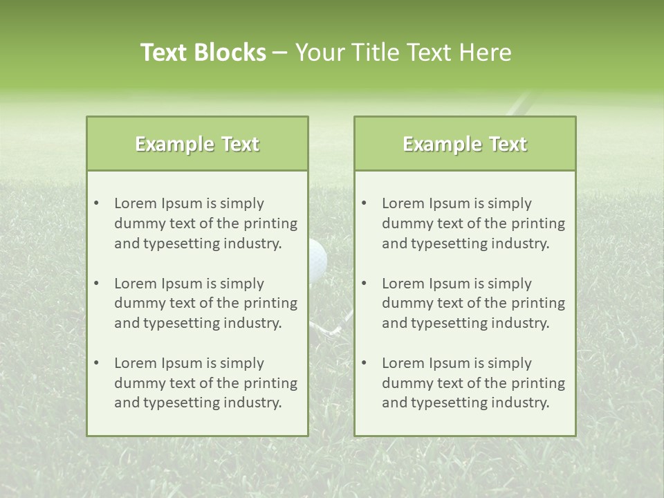 Grass Tee Green PowerPoint Template