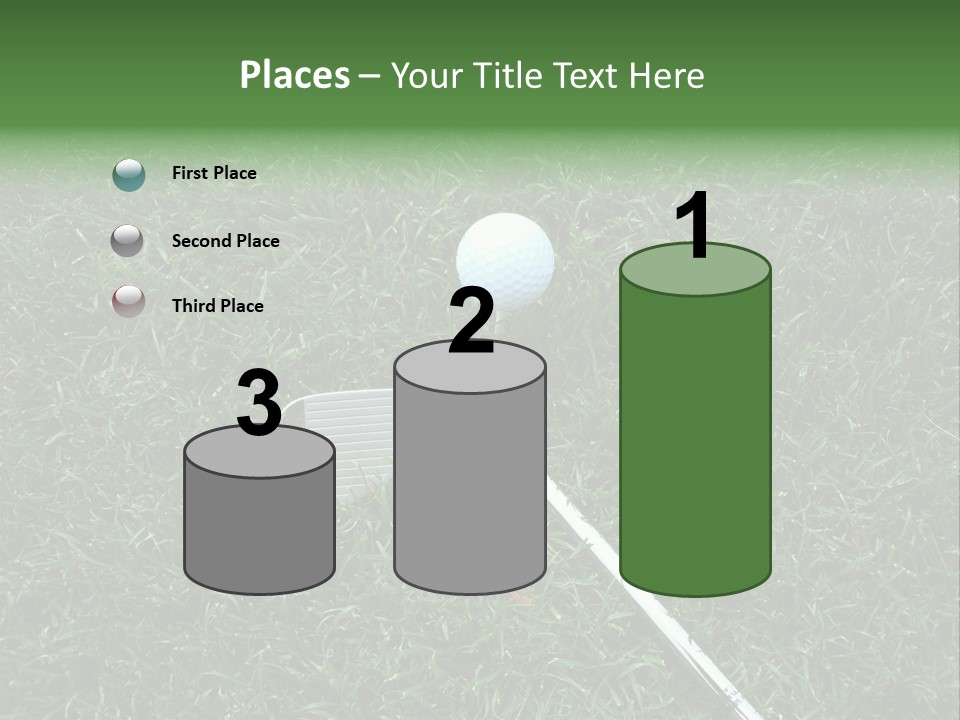 Ball Grass Tiger Woods PowerPoint Template