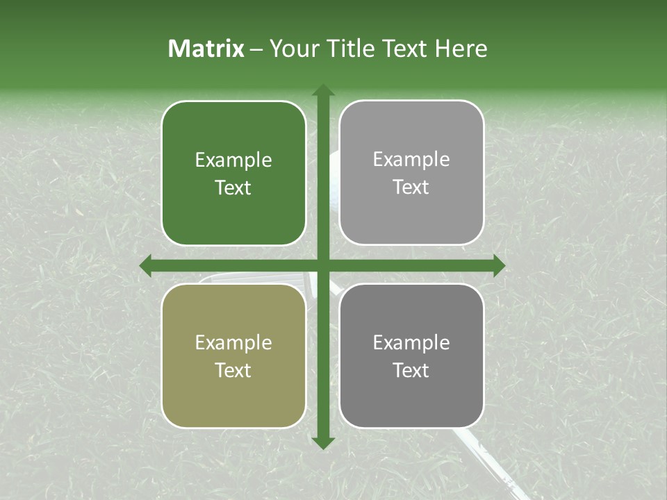 Ball Grass Tiger Woods PowerPoint Template