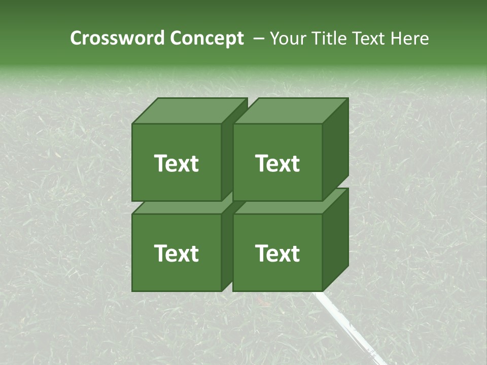 Ball Grass Tiger Woods PowerPoint Template