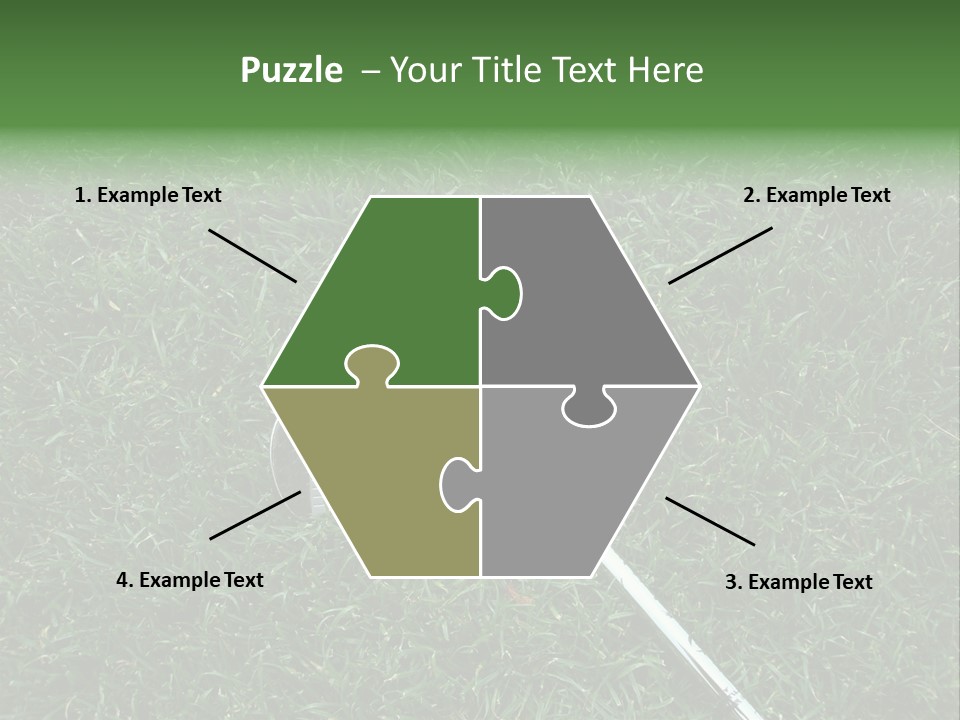 Ball Grass Tiger Woods PowerPoint Template