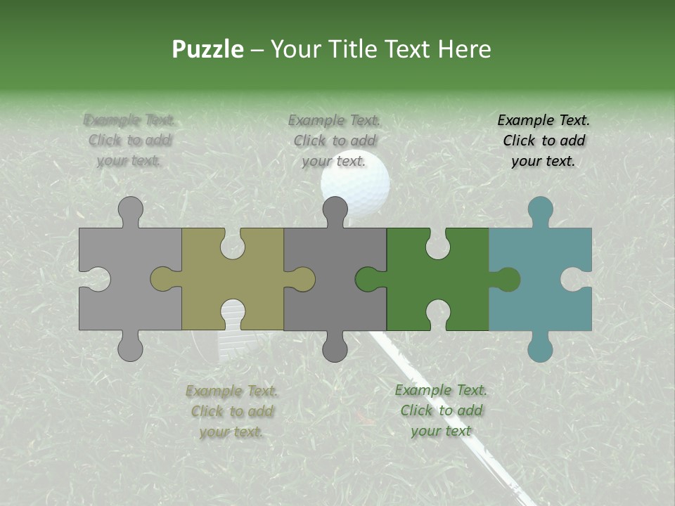 Ball Grass Tiger Woods PowerPoint Template