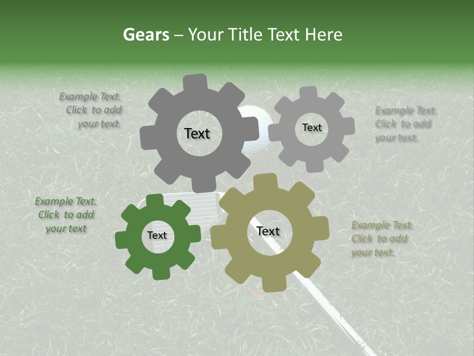 Ball Grass Tiger Woods PowerPoint Template