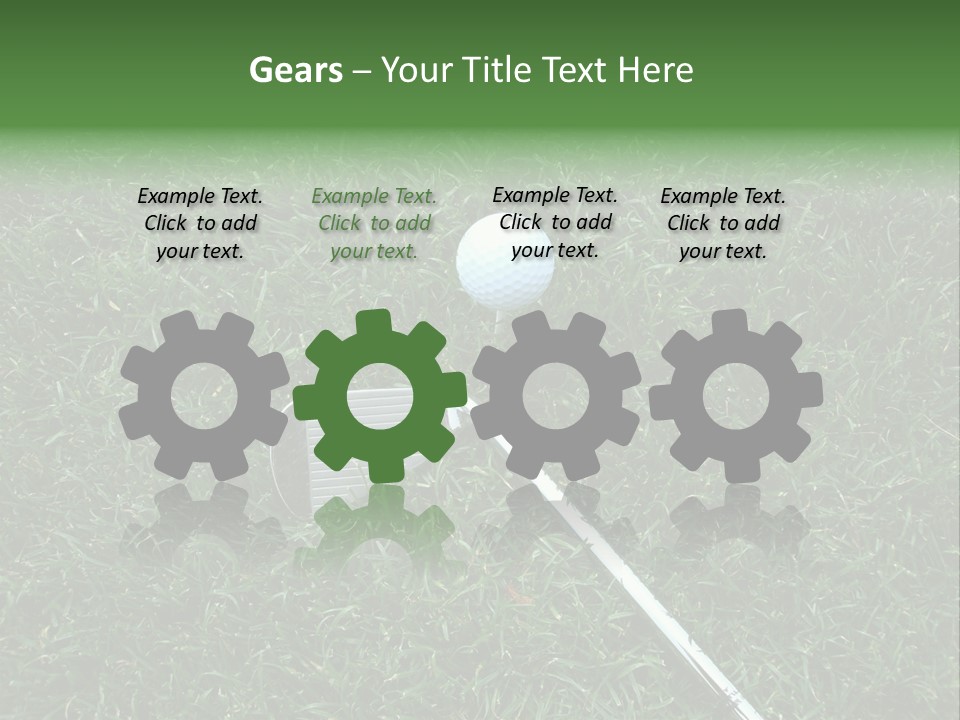 Ball Grass Tiger Woods PowerPoint Template