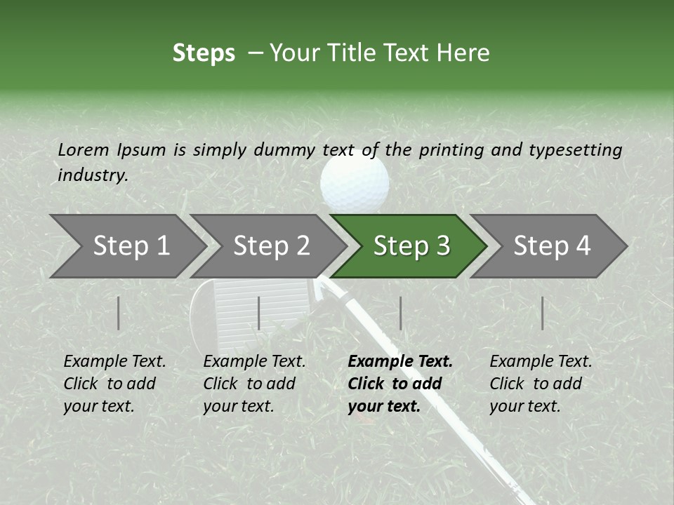 Ball Grass Tiger Woods PowerPoint Template