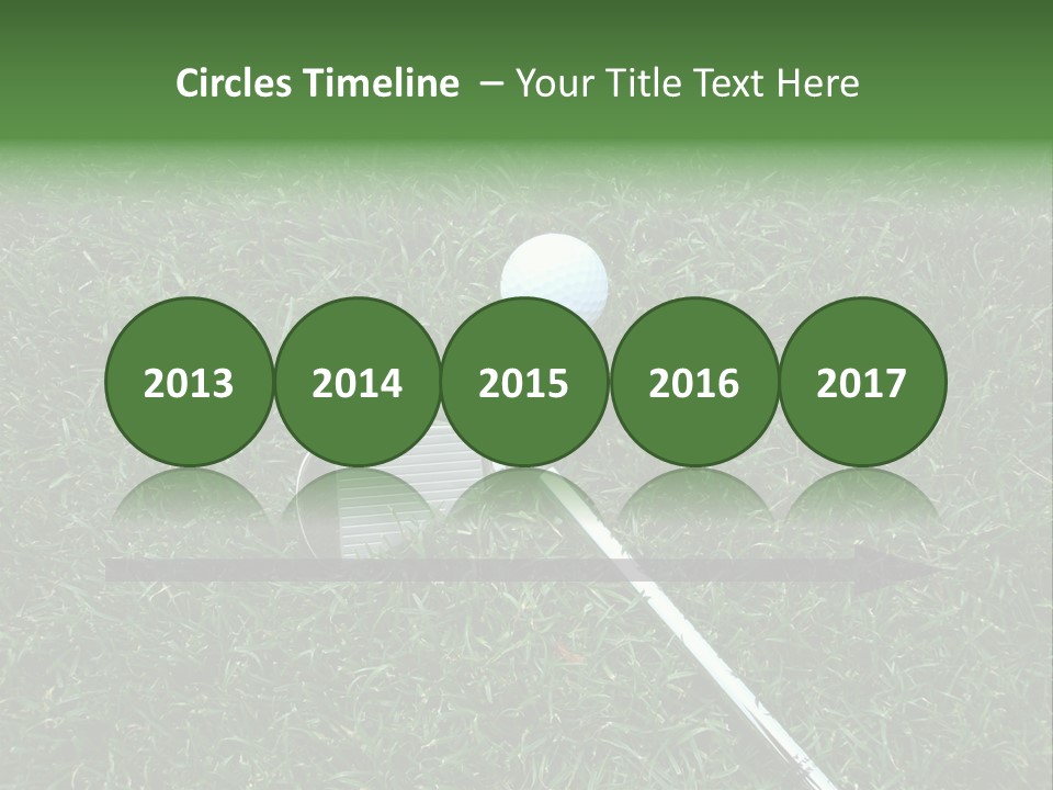 Ball Grass Tiger Woods PowerPoint Template