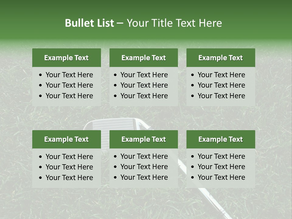 Ball Grass Tiger Woods PowerPoint Template