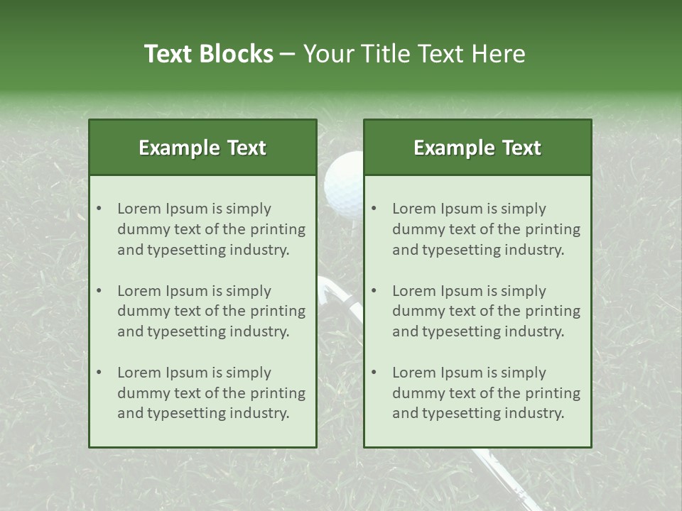 Ball Grass Tiger Woods PowerPoint Template