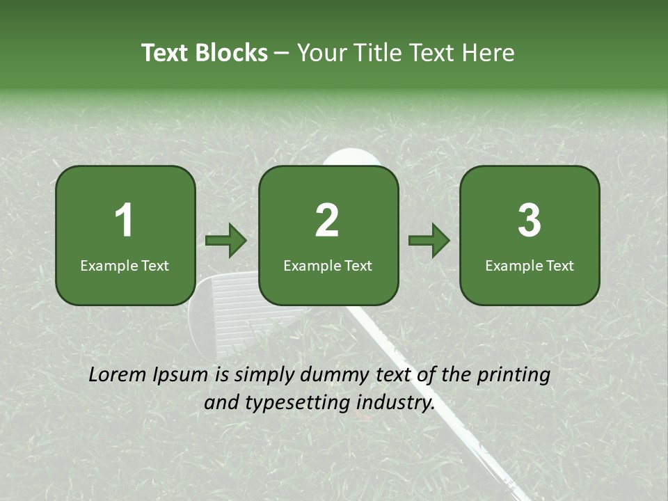 Ball Grass Tiger Woods PowerPoint Template