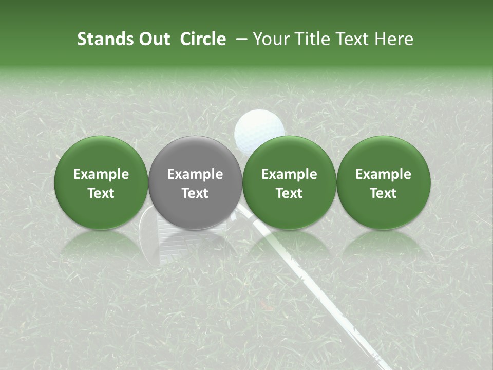 Ball Grass Tiger Woods PowerPoint Template