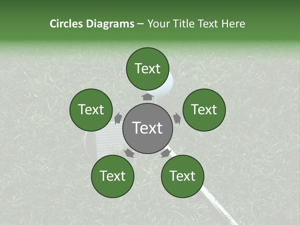 Ball Grass Tiger Woods PowerPoint Template