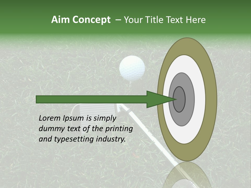 Ball Grass Tiger Woods PowerPoint Template