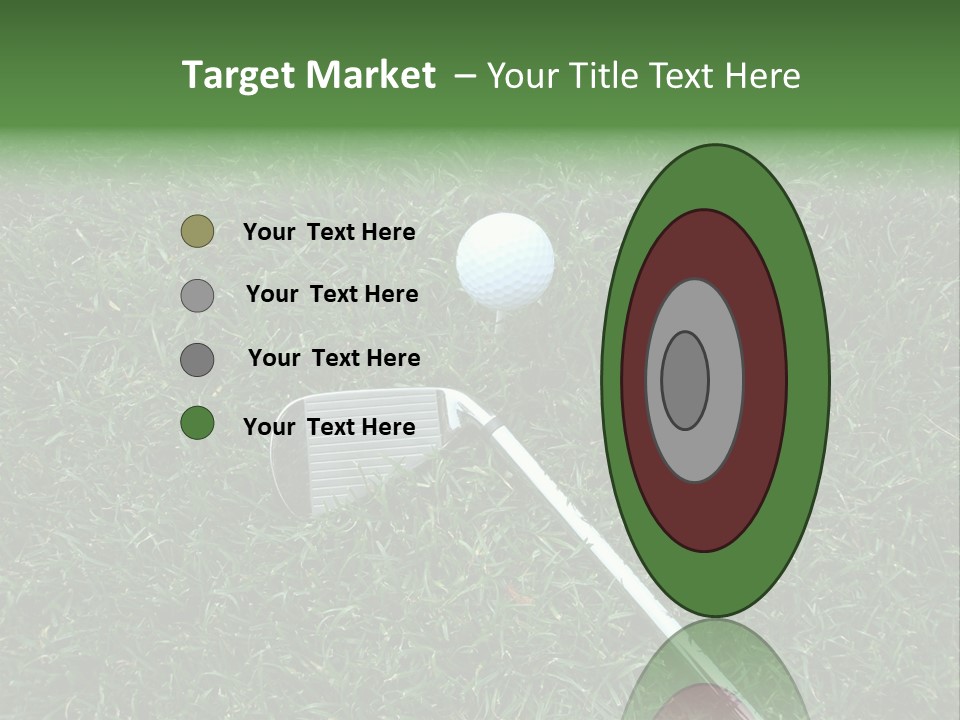 Ball Grass Tiger Woods PowerPoint Template