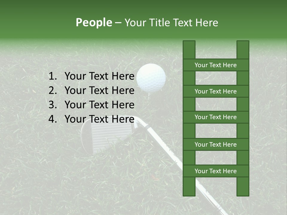Ball Grass Tiger Woods PowerPoint Template