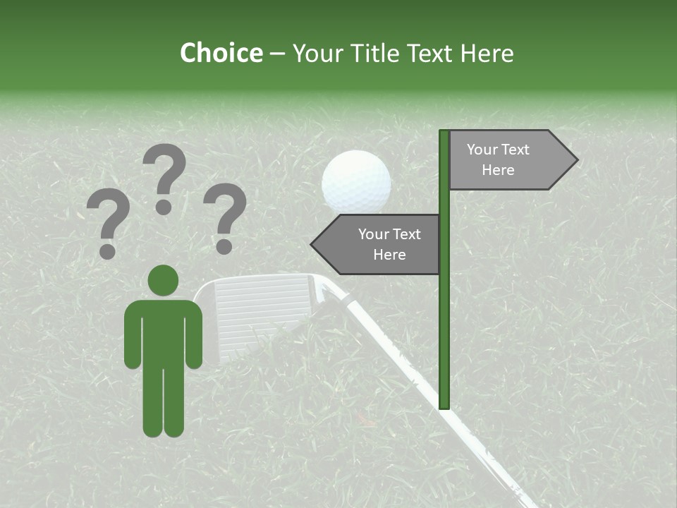 Ball Grass Tiger Woods PowerPoint Template