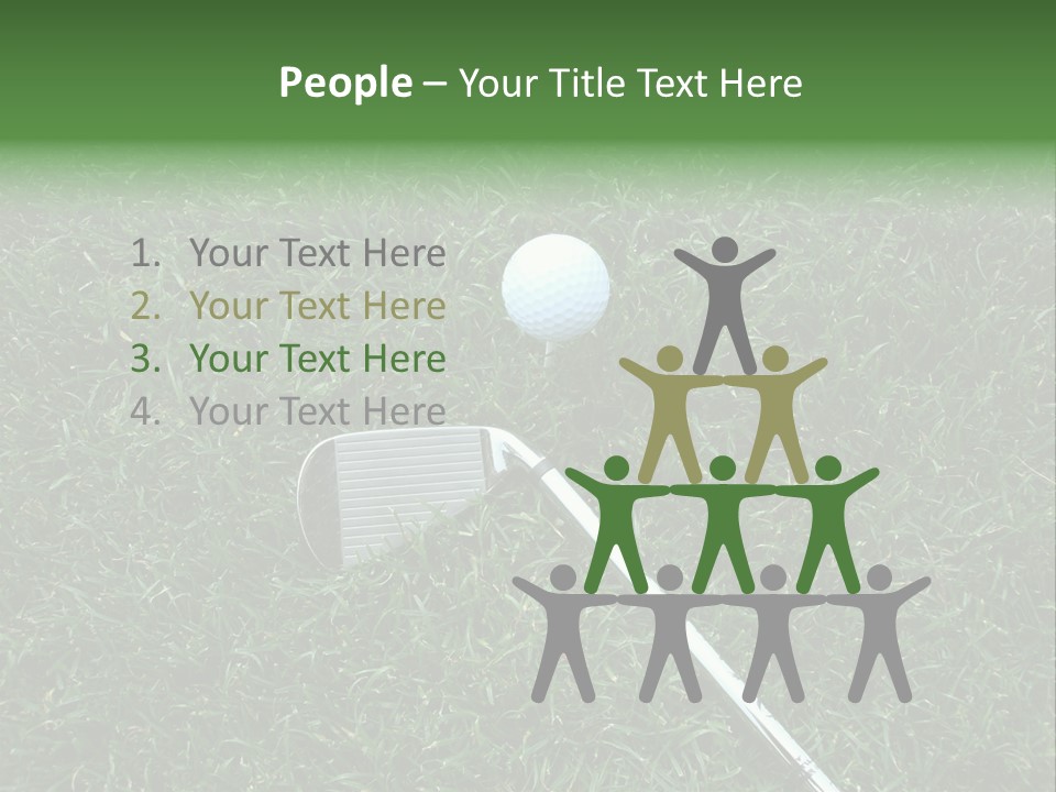 Ball Grass Tiger Woods PowerPoint Template
