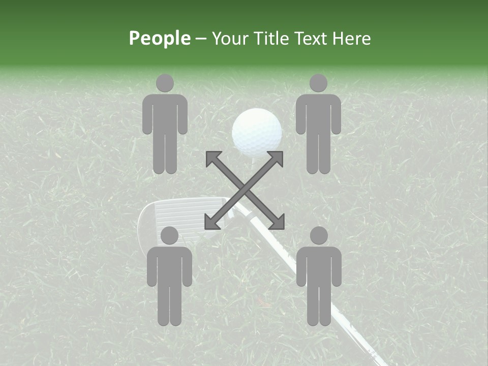 Ball Grass Tiger Woods PowerPoint Template