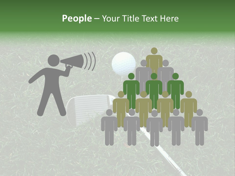 Ball Grass Tiger Woods PowerPoint Template