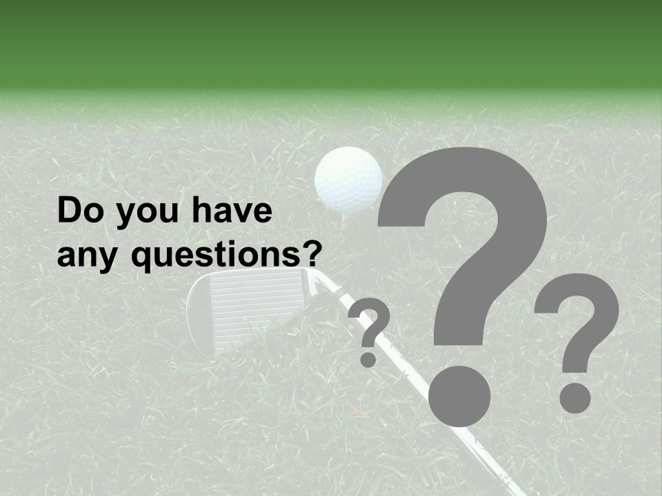 Ball Grass Tiger Woods PowerPoint Template