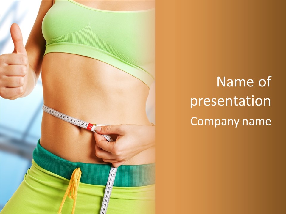 Waist Tape Body PowerPoint Template