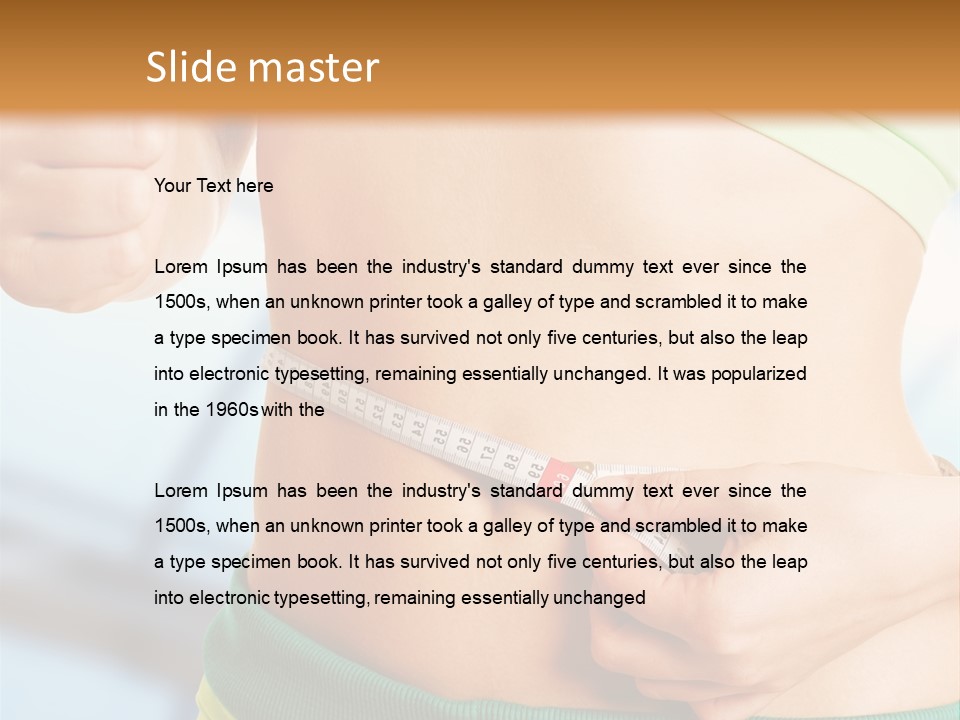 Waist Tape Body PowerPoint Template