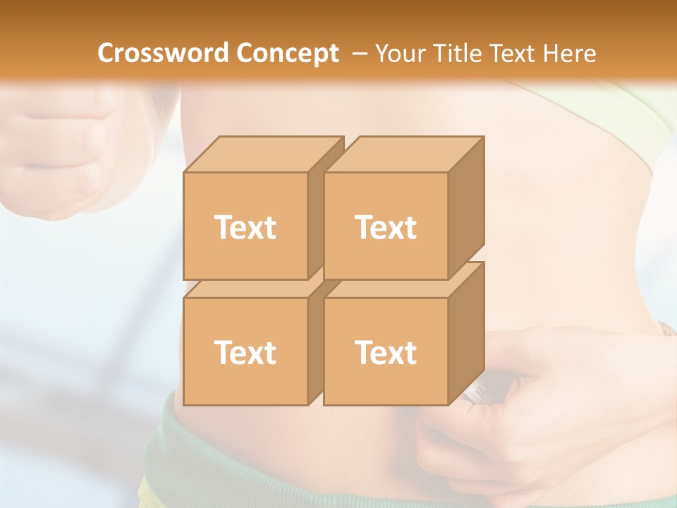 Waist Tape Body PowerPoint Template