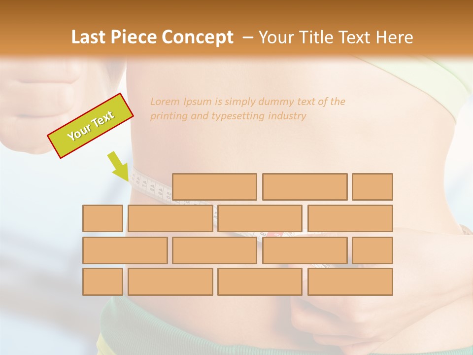 Waist Tape Body PowerPoint Template