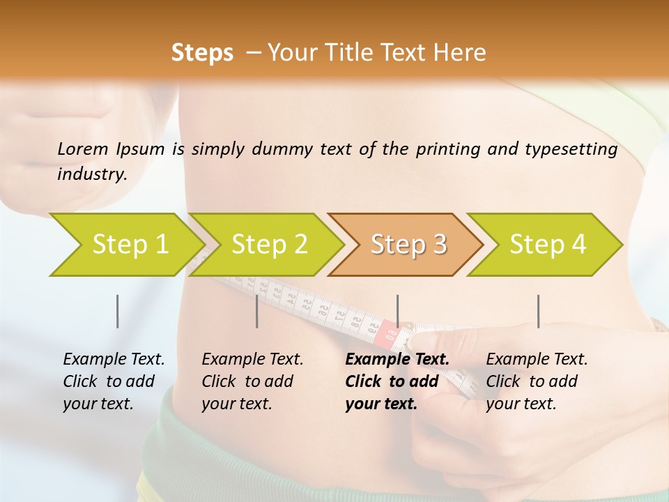 Waist Tape Body PowerPoint Template